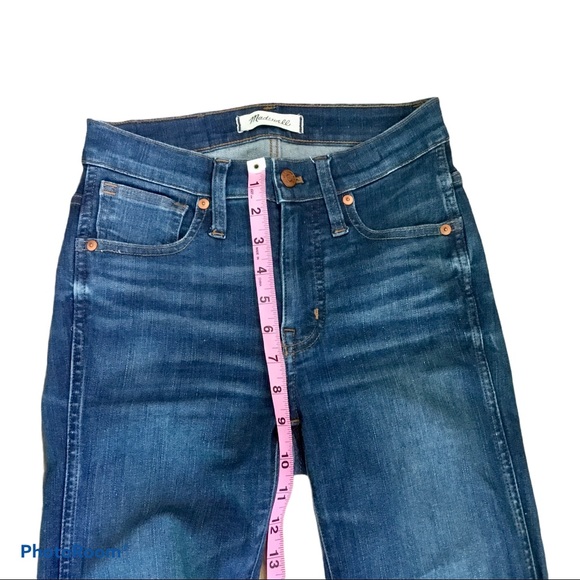 Madewell 9" High Rise Skinny Raw Hem Fitted Five Pocket Ultra Stretch Jeans - Picture 3 of 9